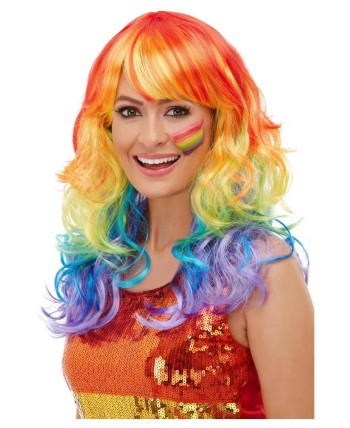 PELUCA ARCO IRIS CON FLEQUILLO