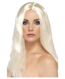 PELUCA MELENA LARGA SIN FLEQUILLO RUBIA OXIGENADA