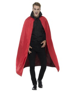 CAPA REVERSIBLE VAMPIRO ROJA Y NEGRA