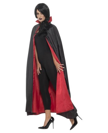 CAPA REVERSIBLE VAMPIRO ROJA Y NEGRA