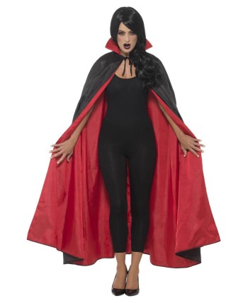 CAPA REVERSIBLE VAMPIRO ROJA Y NEGRA