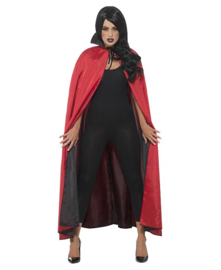 CAPA REVERSIBLE VAMPIRO ROJA Y NEGRA