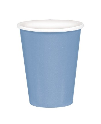 VASO AZUL CIELO CARTON 8 UNDADES