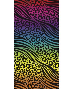 DECO PARED ROLLO AÑOS 80 ANIMAL PRINT