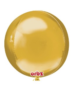 GLOBO DE HELIO DORADO ESFERICO ORBZ