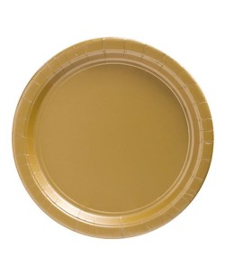 PLATO DORADOS CARTON GRANDES 8 UNIDADES