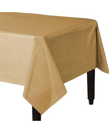 MANTEL DORADO DE PLASTICO
