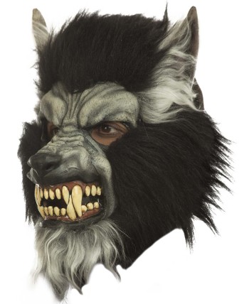 CARETA DELUXE HOMBRE LOBO NEGRO Y GRIS