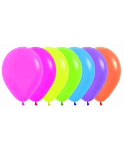 BOLSA 50 GLOBOS NEON COLORES SURTIDOS
