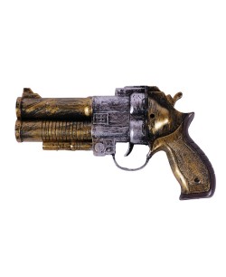 PISTOLA STEAMPUNK ENVEJECIDO CON SONIDO