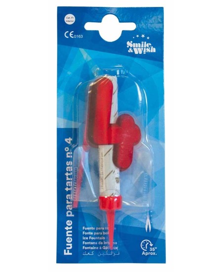 VELA Nº4 ROJA FUENTE PARA TARTAS