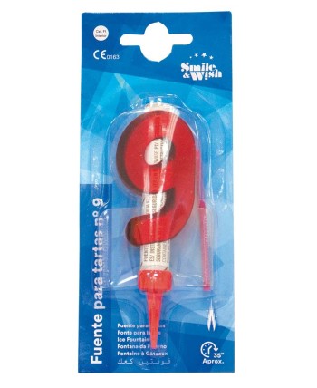 VELA Nº9 ROJA FUENTE PARA TARTAS