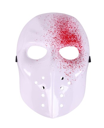 CARETA HOCKEY BLANCA ENSANGRENTADA