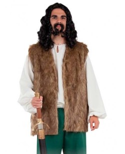 CHALECO VIKINGO MARRON OSCURO