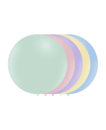 BOLSA 50 GLOBOS  COLORES PASTEL MATTE  95 CMS