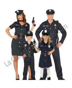 DISFRAZ GRUPO POLICIAS AZULES