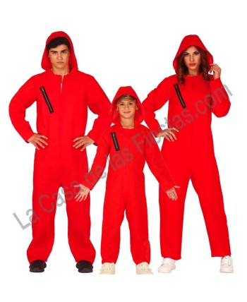 DISFRAZ GRUPO LADRONES ROJOS