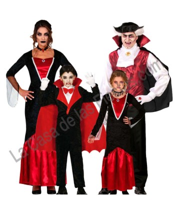 DISFRAZ GRUPO VAMPIROS ELEGANTES