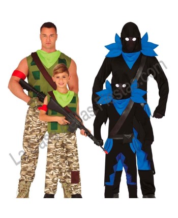 DISFRAZ GRUPO VIDEOJUEGO MILITARES