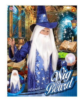 PELUCA CON BARBA MAGO INFANTIL