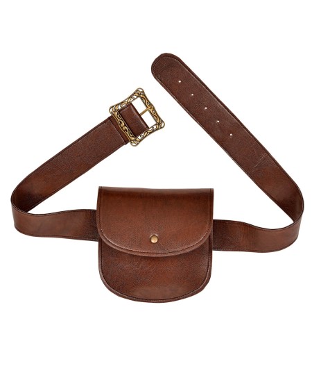 BOLSITO MARRON CON CINTURON DELUXE