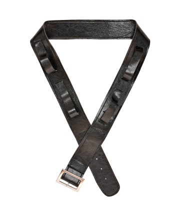 CINTURON NEGRO CON 4 FUNDAS PARA ESPADAS