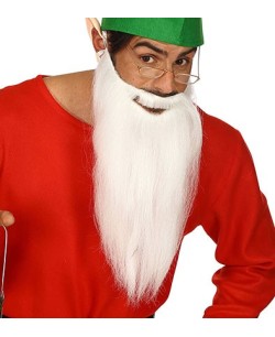 BARBA CON BIGOTE LARGA BLANCA