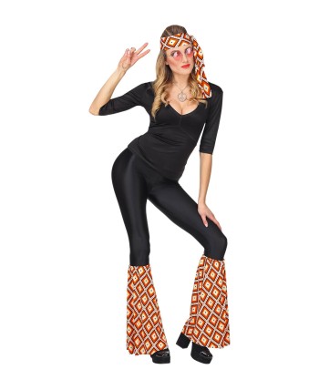 CONJUNTO HIPPIE POLAINAS Y CINTA PSICODELICAS