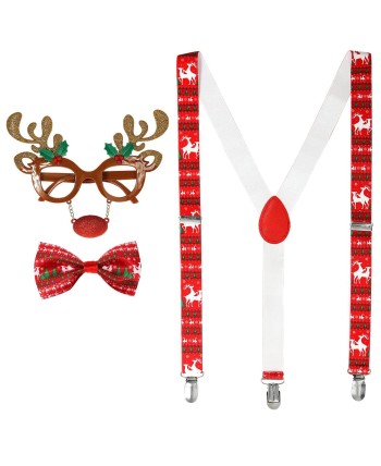 SET RENO PAJARITA, TIRANTES Y GAFAS