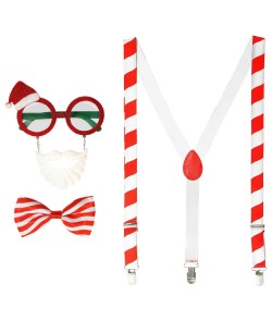SET SANTA CLAUS PAJARITA, TIRANTES Y GAFAS