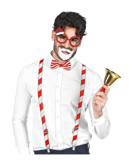 SET SANTA CLAUS PAJARITA, TIRANTES Y GAFAS