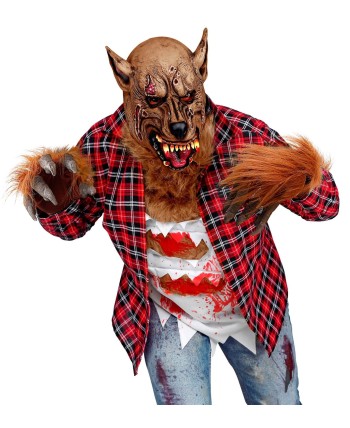 MANOS DE HOMBRE LOBO ADULTO CON PELO