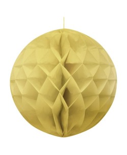 FAROLES REDONDOS PAPEL ORO 3 UNIDADES