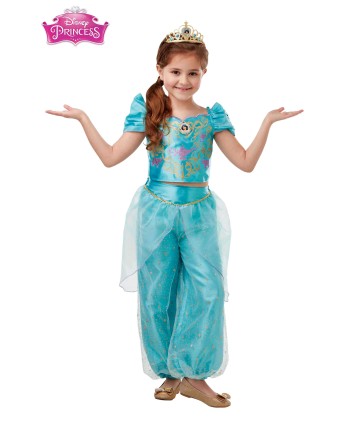 Disfraz Disfraz deluxe de Jazmín, princesa de Disney de la Película  Aladino, Verde