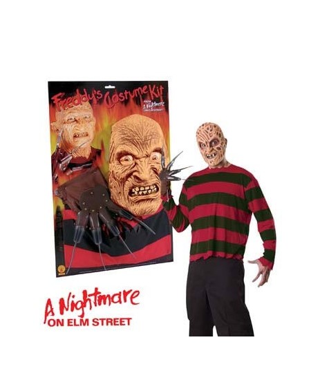 DISFRAZ DE FREDDY KRUGER CARETA Y GUANTE PARA HOMBRE