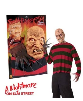 DISFRAZ DE FREDDY KRUGER CARETA Y GUANTE PARA HOMBRE