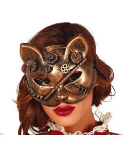 ANTIFAZ STEAMPUNK GATO CON MECANISMOS