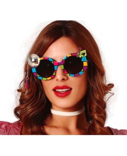 GAFAS AÑOS 70 BOLA DE DISCOTECA COLORES