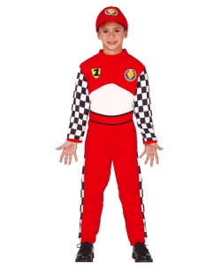 DISFRAZ DE PILOTO FORMULA 1 ROJO PARA NIÑO