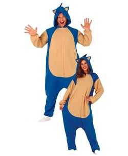 DISFRAZ DE ERIZO AZUL PIJAMA