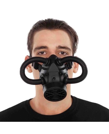 MASCARILLA STEAMPUNK NEGRA CON TUBOS MASCARILLA STEAMPUNK NEGRA CON TUBOS