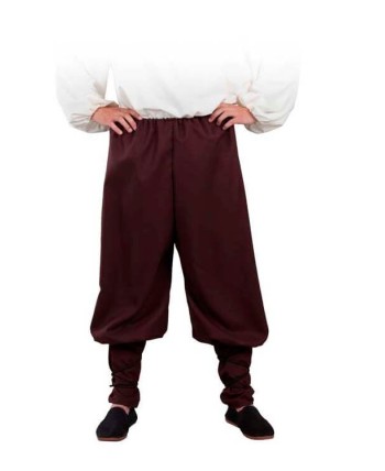 PANTALON MEDIEVAL MARRON ANCHO
