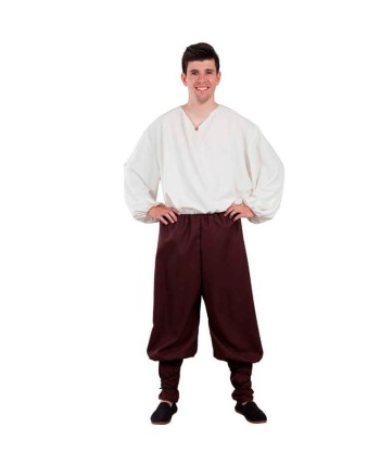 PANTALON MEDIEVAL MARRON ANCHO