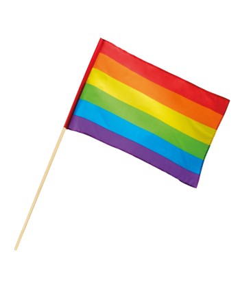 BANDERIN ARCOIRIS ORGULLO CON PALO