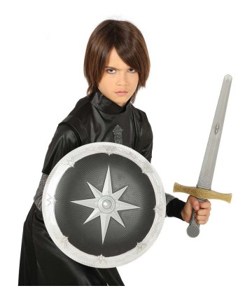 SET ROMANO ESPADA Y ESCUDO NEGRO