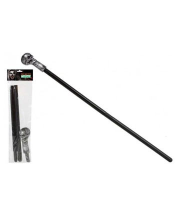 BASTON CON CALAVERA PLATEADA DESMONTABLE