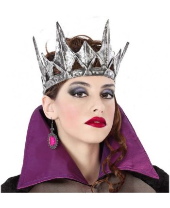 DIADEMA REINA MALVADA PICOS PLATEADA