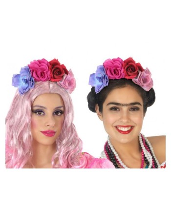 DIADEMA CON FLORES COLORES