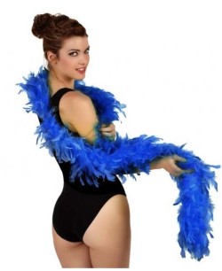 BOA AZUL DE PLUMAS