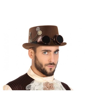 CHISTERA STEAMPUNK CON GAFAS Y ENGRANAJES LATERALE